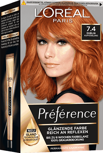 Rote Haare Dublin Kupferblond 74 Preference Packshot